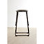 Interiors by Premier Dalston Ash Bar Stool with Gunmetal legs