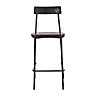 Interiors by Premier Dalston Stool With Backrest