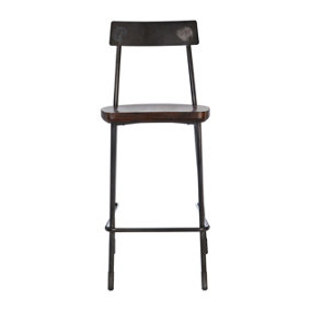 Interiors by Premier Dalston Stool with Backrest