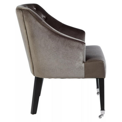 Interiors by Premier Darwin Grey Velvet Chair