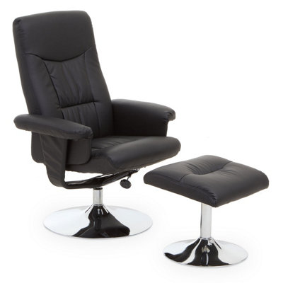 Interiors by Premier Denton Black Leather Effect Recliner