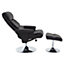 Interiors by Premier Denton Black Leather Effect Reclining Chair