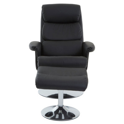 Interiors by Premier Denton Black Leather Effect Reclining Chair