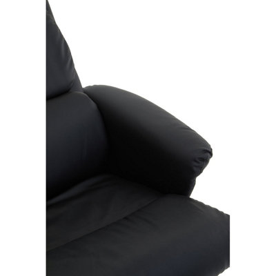Interiors by Premier Denton Black Leather Effect Reclining Chair
