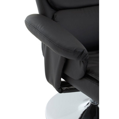Interiors by Premier Denton Black Leather Effect Reclining Chair