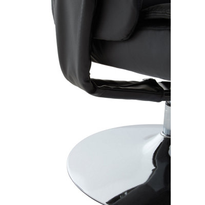 Interiors by Premier Denton Black Leather Effect Reclining Chair