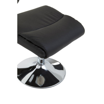 Interiors by Premier Denton Black Leather Effect Reclining Chair