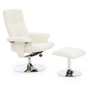 Interiors by Premier Denton White Leather Effect Recliner