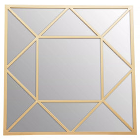 Interiors by Premier Descartes Gold Frame Wall Mirror