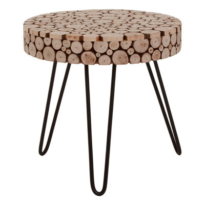 Interiors By Premier Design Round Side Table, Stable And Durable Table With Hairpin Legs, Easy To Maintain Cocktail Round Table