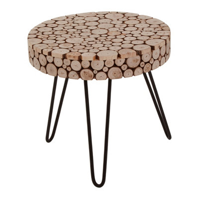 Interiors By Premier Design Round Side Table, Stable And Durable Table With Hairpin Legs, Easy To Maintain Cocktail Round Table