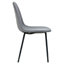 Interiors by Premier Dining Chair with Grey Powder Legs, Easy to Clean Velvet Accent Chair, High-Back Comfy Armchair