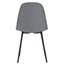 Interiors by Premier Dining Chair with Grey Powder Legs, Easy to Clean Velvet Accent Chair, High-Back Comfy Armchair