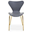 Interiors by Premier Dining Chair with Grey Seat, Space-Saving Dining Accent Chair, Easy to Clean Bedroom Chair