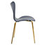 Interiors by Premier Dining Chair with Grey Seat, Space-Saving Dining Accent Chair, Easy to Clean Bedroom Chair