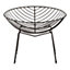 Interiors by Premier District Black Metal Wire Rounded Wire Chair