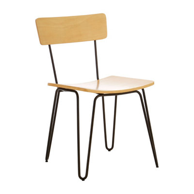 Interiors by Premier District Chair, Contemporary Wood Back Chair, Space- Saving Wooden Chair, Comfortable Living Room Chair