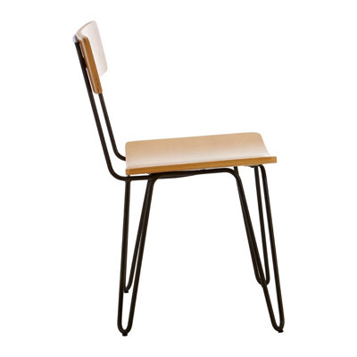 Interiors by Premier District Chair, Contemporary Wood Back Chair, Space- Saving Wooden Chair, Comfortable Living Room Chair