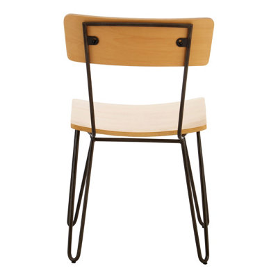 Interiors by Premier District Chair, Contemporary Wood Back Chair, Space- Saving Wooden Chair, Comfortable Living Room Chair