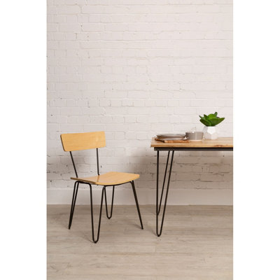 Interiors by Premier District Chair, Contemporary Wood Back Chair, Space- Saving Wooden Chair, Comfortable Living Room Chair
