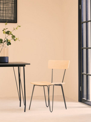 Interiors by Premier District Chair, Contemporary Wood Back Chair, Space- Saving Wooden Chair, Comfortable Living Room Chair