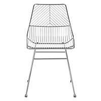 Interiors by Premier District Chrome Metal Tapered Wire Chair