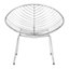 Interiors by Premier District Chrome Metal Wire Rounded Chair