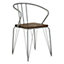 Interiors by Premier District Grey Metal and Elm Wood Arm Chair