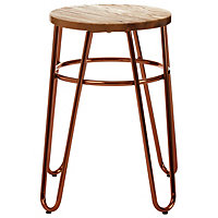 Interiors by Premier District Rose Gold Hairpin Stool