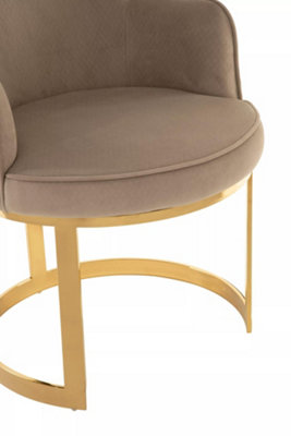 Interiors By Premier Durable Beige Velvet Dining Chair, Versatile Modern Chair For Dinner, Sleek Luxury Chair For Livingroom