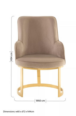Interiors By Premier Durable Beige Velvet Dining Chair, Versatile Modern Chair For Dinner, Sleek Luxury Chair For Livingroom