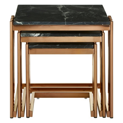 Interiors By Premier Durable Design Set Of 3 Square Nesting Tables, Luxurious Small Side Table By Couch, Functional Bedside Table