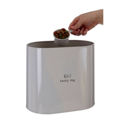 Interiors By Premier Durable Dog Food Storage Bin With Spoon, Steel ... - Convenient Pet Storage Systems
