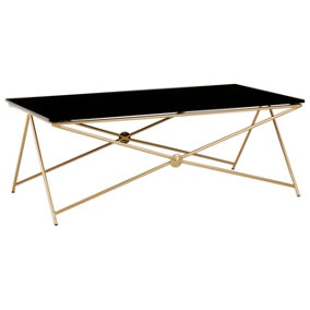 Interiors by Premier Durable Gold Finish Coffee Table, Sturdy Display Coffee Table, Easily Maintained Decorative Coffee Table