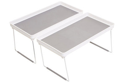 Interiors By Premier Durable Set Of 2 Cabinet Racks, Stylish 2 Cabinet Racks For Kitchen, Adjustable Robust Racks For Kitchen