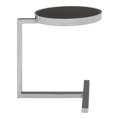 Interiors By Premier Durable Silver Side Table With T Base, Luxurious ...