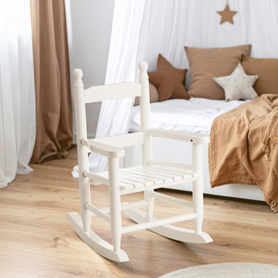 Interiors By Premier Durable White Rocking Chair, Comfortable ...