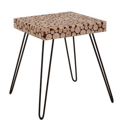 Interiors By Premier Easy To Maintain Square Side Table, Stable And Durable Table With Hairpin Legs, Design Cocktail Square Table