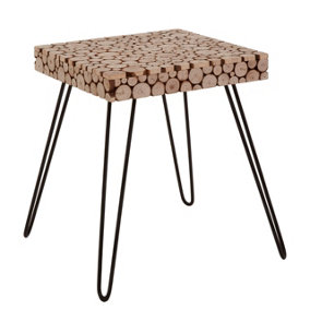 Interiors By Premier Easy To Maintain Square Side Table, Stable And Durable Table With Hairpin Legs, Design Cocktail Square Table