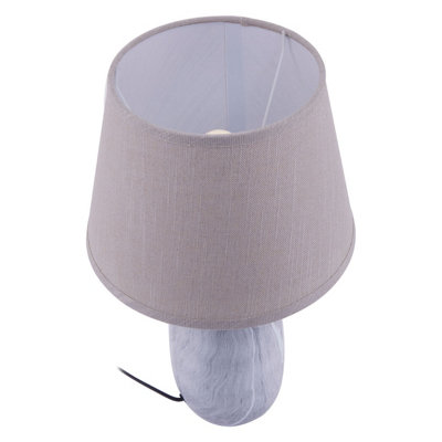 Interiors By Premier Elegant Beige Ceramic Table Lamp, Contemporary Bed Table Lmap, Easily Maintained Lamp for Livingroom Table
