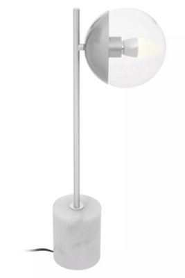 Interiors By Premier Elegant Chrome Finish Table Lamp, Contemporary Bedside Table Light, Easily Maintained Tall Bedside Lamp