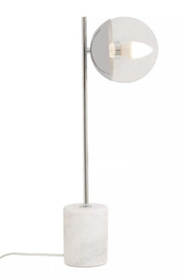 Interiors By Premier Elegant Chrome Finish Table Lamp, Contemporary Bedside Table Light, Easily Maintained Tall Bedside Lamp