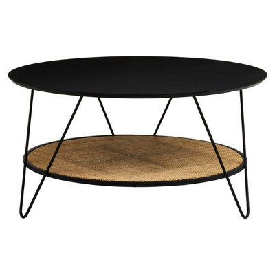 Interiors By Premier Elegant Coffee Table With Hairpin Legs, Functional Coffee Table With Storage, Sleek Metal Top Coffee Table