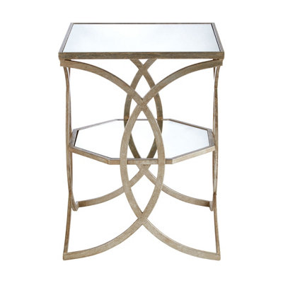Interiors By Premier Elegant Cross Design Side Table, Sturdy Small Table For Livingroom, Durable Bed Side Table For Bedroom