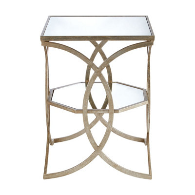 Interiors By Premier Elegant Cross Design Side Table, Sturdy Small Table For Livingroom, Durable Bed Side Table For Bedroom