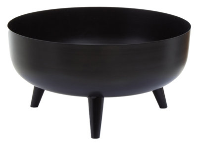 Interiors by Premier Elegant Design Black Planter, Durable Construction Of Garden Pot, Portable Lightweight Outdoor Garden Pot