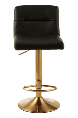 Interiors by Premier Elegant Design Black Seat Bar Stool, Comfort And Stable Counter Stool, Height Adjustable Sleek Bar Stool