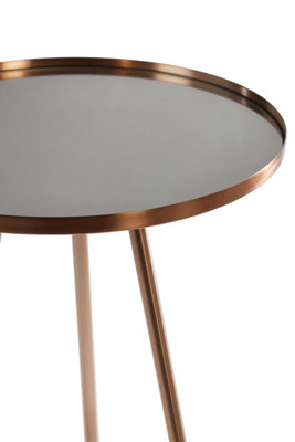Interiors by Premier Elegant Design Copper Finish Side Table, Versatile Use Sidetable By Couch, Easily Maintained Corner Table