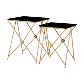 Interiors by Premier Elegant Design Gold Finish Side Table, Versatile And Functional Corner Table, Easily Maintained Lounge Table