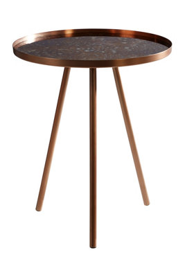 Interiors by Premier Elegant Matte Copper Finish Side Table, Versatile ...